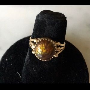 14k Denetdale gold ring; unique stone